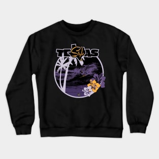 Texas Style Lone Surfer Purples Crewneck Sweatshirt